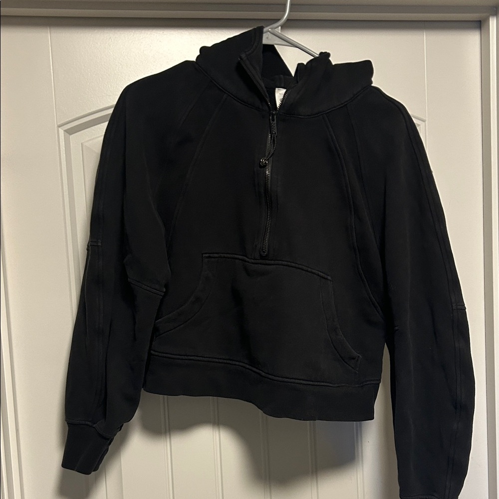 lululemon athletica Black half  Zip-Up scuba Sweatshirt